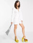 Фото #1 товара Missyempire corset blazer dress in white