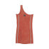 Фото #2 товара Puma Nyc Remix OneShoulder Sleeveless Mini Dress Womens Orange Casual 62451339