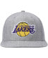 Фото #2 товара Men's Heathered Gray Los Angeles Lakers 2.0 Snapback Hat