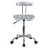 Фото #3 товара Vibrant Silver And Chrome Swivel Task Chair With Tractor Seat