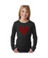 ფოტო #2 პროდუქტის Child Love Yourself - Girl's Word Art Long Sleeve T-Shirt