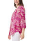 Фото #3 товара Women's Paisley 3/4-Sleeve Blouse