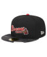 Фото #3 товара Men's Black Atlanta Braves Metallic Camo 59FIFTY Fitted Hat