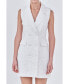 ფოტო #1 პროდუქტის Women's Laced Sleeveless Blazer Mini Dress