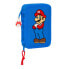 Фото #1 товара Двойной пенал Super Mario Play Синий Красный 12.5 x 19.5 x 4 cm (28 Предметы)