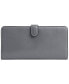 Smooth Skinny Snap-Tab Closure Leather Wallet