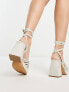 Фото #5 товара MIM Net heeled strappy sandal in beige