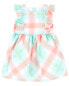 Baby Plaid Flutter Dress 12M