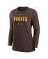 Фото #3 товара Women's Brown San Diego Padres Authentic Collection Legend Performance Long Sleeve T-shirt