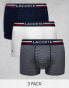 Фото #1 товара Lacoste pack of 3 stripe trunks in navy