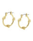 Фото #2 товара Gold Triple Knot Hoop Earrings