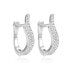 Fashion silver earrings with zircons AGUC1531