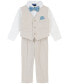 ფოტო #1 პროდუქტის Baby Boys Natural Linen Look Vest Set