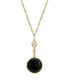 ფოტო #1 პროდუქტის Acrylic Black Round Pendant Necklace