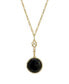 Фото #1 товара Acrylic Black Round Pendant Necklace