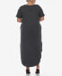 Фото #2 товара Plus Size Short Sleeve V-neck Maxi Dress