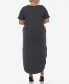 Plus Size Short Sleeve V-neck Maxi Dress