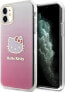 Фото #3 товара Sourcing Hello Kitty HKHCN61HDGKEP iPhone 11 / Xr 6.1" pink/pink hardcase IML Gradient Electrop Kitty Head