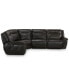 Lenardo 5-Pc. Leather Sectional with 3 Power Motion Recliners, Created for Macy's