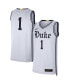 Men's #1 White Duke Blue Devils Limited Authentic Jersey