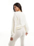 In The Style fluffy cardigan co-ord in cream EU 38-34 - фото #5