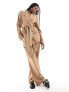 Фото #7 товара Extro & Vert tailored wideleg trousers in camel co-ord