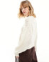 Фото #4 товара Monki textured wool blend sweater in white