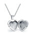 ფოტო #2 პროდუქტის Simple Plain Puff Heart Shaped Photo Lockets For Women That Hold Pictures Polished .925 Silver Locket Necklace Pendant