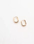 DesignB London oval hoop earrings in gold