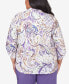 ფოტო #4 პროდუქტის Plus Size Charm School Drama Paisley Top