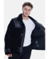 ფოტო #7 პროდუქტის Men's Leather Shearling Jacket, Black