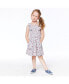 Фото #2 товара Girl Organic Cotton Printed Sleeveless Smocked Dress Oatmeal Mix Little Flowers - Child