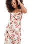 & Other Stories midaxi bustier dress with keyhole twist front detail in floral print