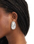 Фото #1 товара 8 Other Reasons rhodium plated pearl detail oversized stud earrings in silver