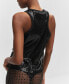 Фото #2 товара Women's Sequin Halter Top
