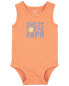 Baby 'Smiles For Papa' Sleeveless Bodysuit 6M