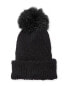 Eugenia Kim 267601 Women Black Maddox Beanie Hat w/ Fur Pompom