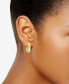 ფოტო #3 პროდუქტის Clear Crystal Stone Hoop Earring