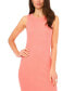 Women's Rib Knit Cutout Sleeveless Cotton Bodycon Dress