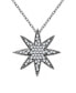 ფოტო #1 პროდუქტის Cubic Zirconia Pavé Star Pendant Necklace in Sterling Silver, 16" + 2" extender