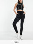 Vero Moda Tall paperbag tie waist tapered trousers in black