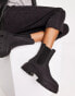 Фото #4 товара Schuh Wide Fit Amaya split sole chunky calf boots in black