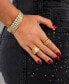 Solid and Pave Multi Row Ring