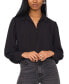 Women's Shirred Long-Sleeve Button-Cuff Blouse