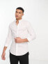 Фото #1 товара ASOS DESIGN easy iron slim fit poplin shirt with grandad collar in white