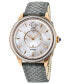 ფოტო #1 პროდუქტის Women's Siena Swiss Quartz Gray Italian Leather Strap Watch 38mm