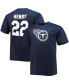 Фото #1 товара Men's Big and Tall Derrick Henry Navy Tennessee Titans Player Name Number T-shirt