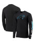 Фото #1 товара Men's Heathered Black Carolina Panthers Halftime Long Sleeve T-shirt