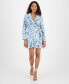 Petite Floral-Print Ruffled Tie-Waist Wrap Dress, Created for Macy's