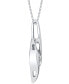 ფოტო #3 პროდუქტის Diamond Swirl Solitaire Pendant Necklace (1/4 ct. t.w.) in 14K White Gold or 14K Yellow Gold